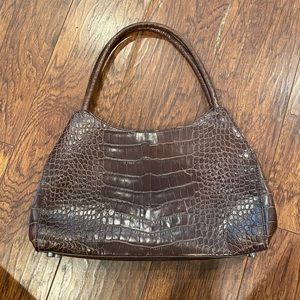 Ann Taylor Vintage style handbag chocolat croco